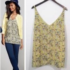 CAbi Yellow Floral Tank Top
